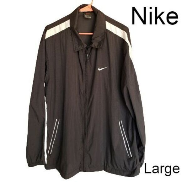 Nike Men's Jacket Large Black Full Zip Lightweight Sports Jacket Large - Picture 1 of 6